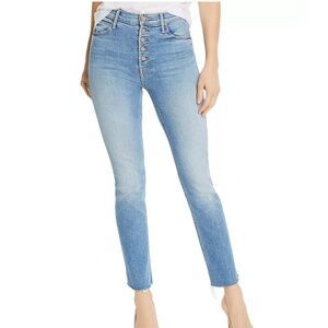 Mother The Pixie Dazzler Ankle Fray Button Fly Jeans - Women's Size 25